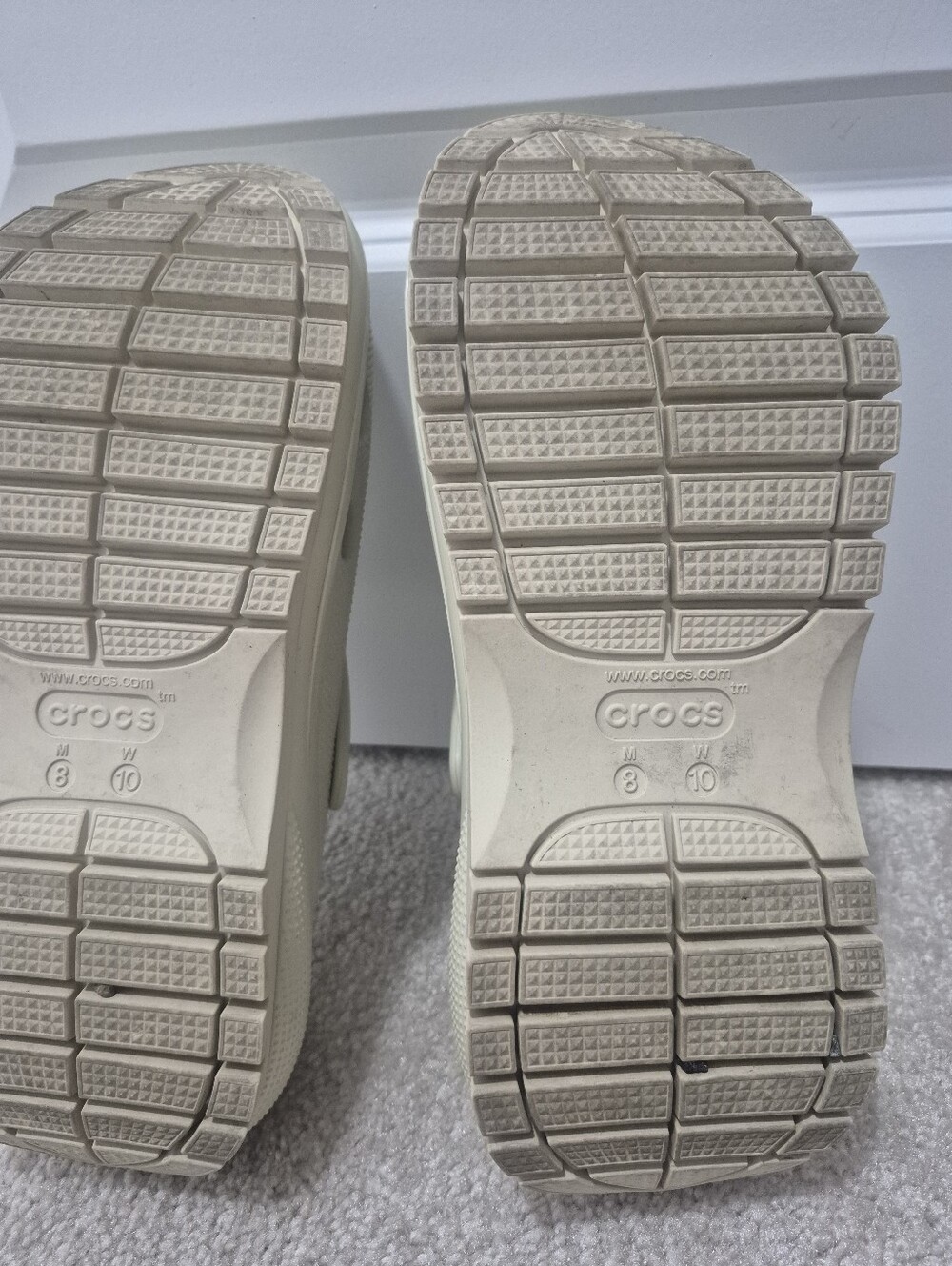 Crocs Mega Crush Clogs, Unisex, Ivory, M8, W10 - Picture 12 of 12